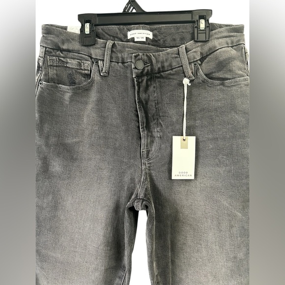 Good American size 10/30 NWT Good Curve Skinny Black Fall Essential Denim Jeans - Picture 2 of 5